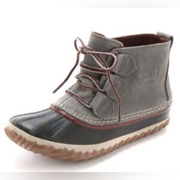 Sorel Out N About Ankle Rain Boots Size 8 Gray Waterproof - Picture 1 of 13